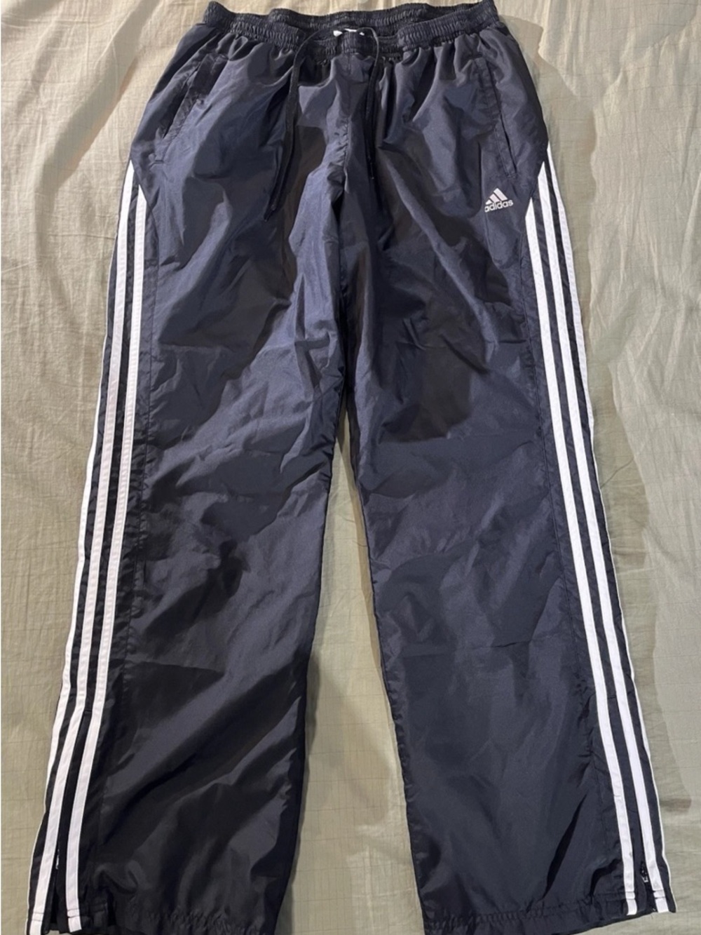 Adidas Track Pants, Warm Up Pants, Black, size L